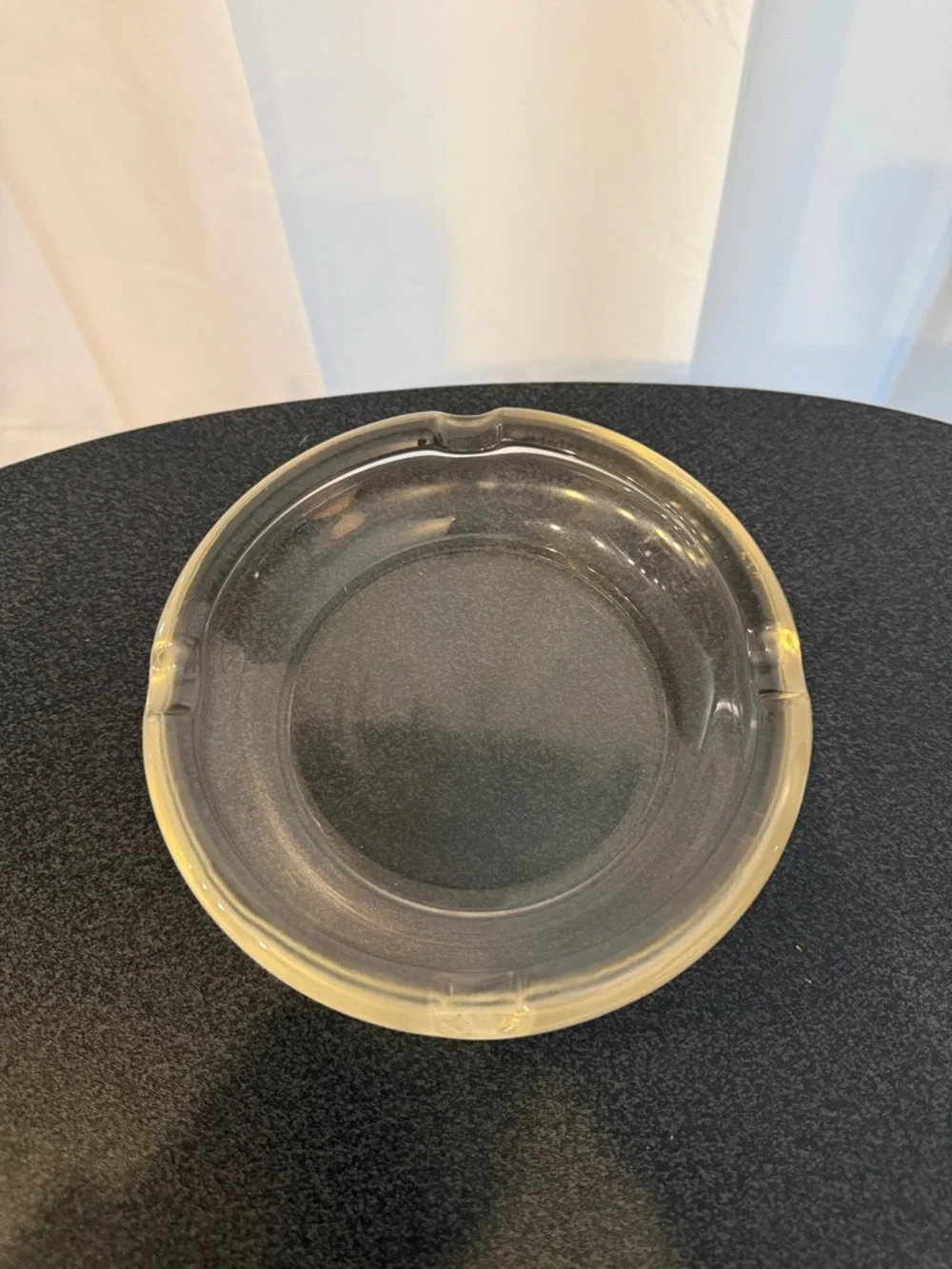 Ashtray Cigar Groves Clear Glass Vintage 6 Inches Round Mid 20th Century
